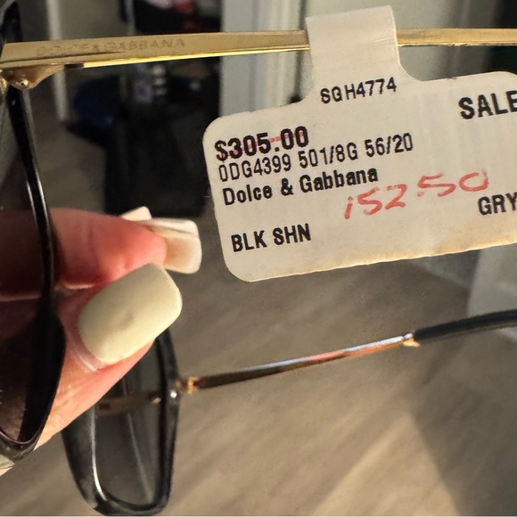 Dolce & Gabbana Black and Gold Sunglasses - Picture 2 of 4